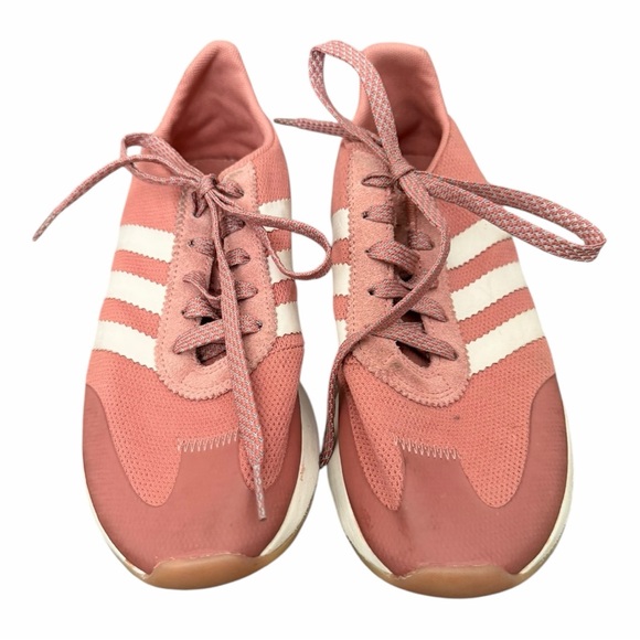 Adidas Women’s Retro Flashback Three Stripe OG Sneakers Raw Pink Size 7 GUC - Picture 7 of 8